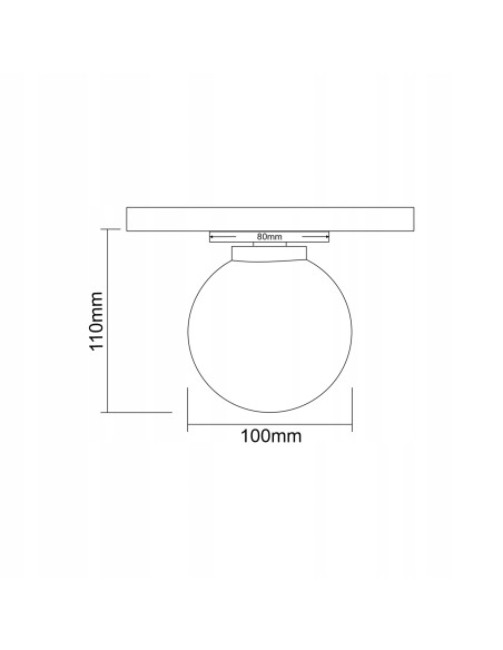 Lampa sufitowa Movo Track - nowoczesny reflektor w białej kuli do eleganckich wnętrz i restauracji