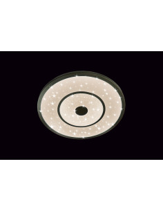 Okrągły Plafon LED Venti z Gwiazdkowym Wzorem - Nowoczesne Oświetlenie Łazienkowe w Białym i Szarym Kolorze 2