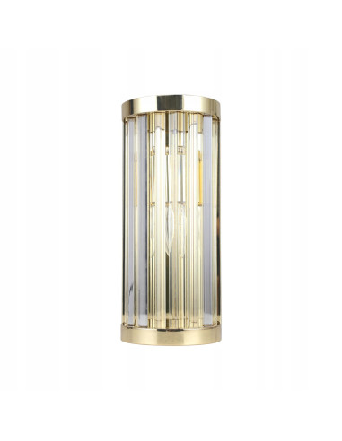 Kinkiet Vetro Złoty - Elegancka Lampa Ścienna Szklana do Sypialni i Korytarza, Light Prestige