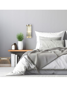 Kinkiet Vetro Złoty - Elegancka Lampa Ścienna Szklana do Sypialni i Korytarza, Light Prestige 2