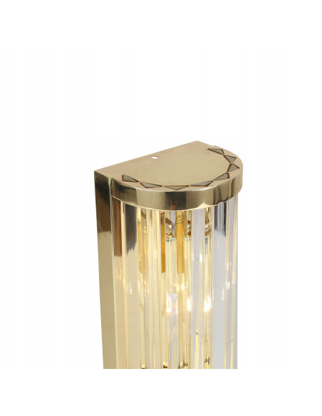 Kinkiet Vetro Złoty - Elegancka Lampa Ścienna Szklana do Sypialni i Korytarza, Light Prestige