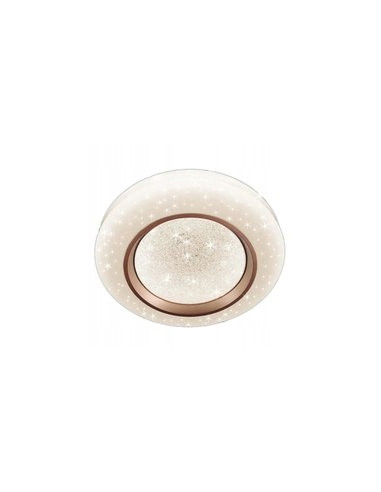 Plafon LED "Niebieski Cosmos" 40 cm – Okrągłe Oświetlenie Imitujące Rozgwieżdżone Niebo w Białym i Szarym