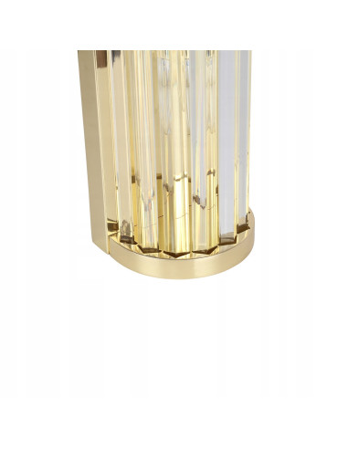 Kinkiet Vetro Złoty - Elegancka Lampa Ścienna Szklana do Sypialni i Korytarza, Light Prestige