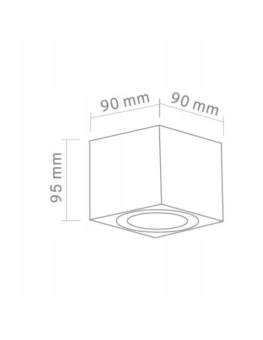 Lampa sufitowa Lago Bianco - kwadratowy minimalistyczny spot LED z możliwością personalizacji, idealna do każdego wnętrza.