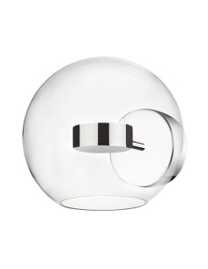 Kinkiet ENCELADUS z przezroczystym kloszem i chromowanym wykończeniem - nowoczesna lampa do sypialni i wnętrz