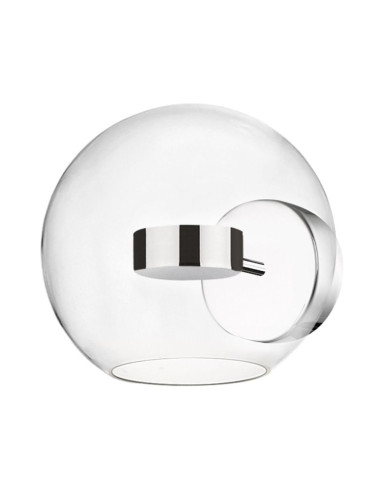 Kinkiet ENCELADUS z przezroczystym kloszem i chromowanym wykończeniem - nowoczesna lampa do sypialni i wnętrz