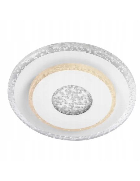 Luminacja LED Venti z brokatowymi kręgami, okrągły plafon 20 cm do nowoczesnych wnętrz salonu i biura