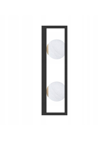 Kinkiet PIRO z dwoma księżycami – nowoczesna lampa ścienna Zuma Line, G9 40W, czarno-biała, 1700 lumenów