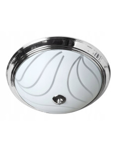 Lampa sufitowa Venti z mlecznym kloszem i srebrnym wykończeniem - elegancki plafon do nowoczesnych wnętrz