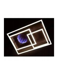 Nowoczesny prostokątny plafon LED Venti z funkcją zmiany kolorów - eleganckie oświetlenie do każdego wnętrza