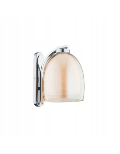 Kinkiet RONDA HERBACIANY z perłowym kloszem - elegancka lampa ścienna do nowoczesnych aranżacji wnętrz