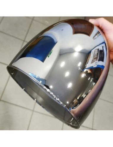 Elegancki kinkiet RONDA CHROM z rtęciową kopułką, srebrna lampa ścienna do nowoczesnych wnętrz, E27.