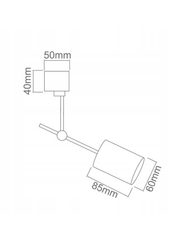 Nowoczesny Reflektor Stick Bianco LED z ruchomym ramieniem, minimalistyczny design, biały mat, Orlicki Design