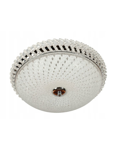 Plafoniera VENTI Gwiazda, Okrągła Lampa sufitowa do Kuchni i Salonu, Biała/Srebrna, E14, Elegancka i Funkcjonalna