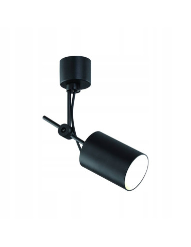 Lampa sufitowa Stick Nero – nowoczesny czarny reflektor z ruchomym ramieniem, idealny do eleganckich wnętrz.