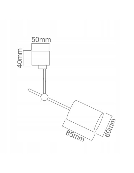 Lampa sufitowa Stick Nero – nowoczesny czarny reflektor z ruchomym ramieniem, idealny do eleganckich wnętrz.