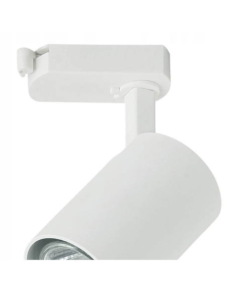 Reflektor sufitowy Tuka Track Bianco - nowoczesna lampa cylindryczna do kuchni i jadalni w białym wykończeniu