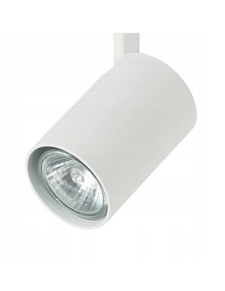 Reflektor sufitowy Tuka Track Bianco - nowoczesna lampa cylindryczna do kuchni i jadalni w białym wykończeniu