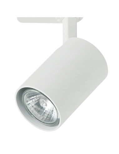 Reflektor sufitowy Tuka Track Bianco - nowoczesna lampa cylindryczna do kuchni i jadalni w białym wykończeniu