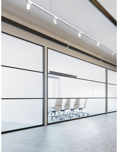 Reflektor Tuka Track Nero - elegancka lampa sufitowa, regulowane oświetlenie, czarna, GU10, minimalistyczny design do kuchni