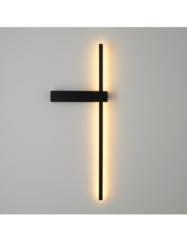 Kinkiet LED SOUL w kolorze czarnym - nowoczesne oświetlenie minimalistyczne do sypialni i salonu