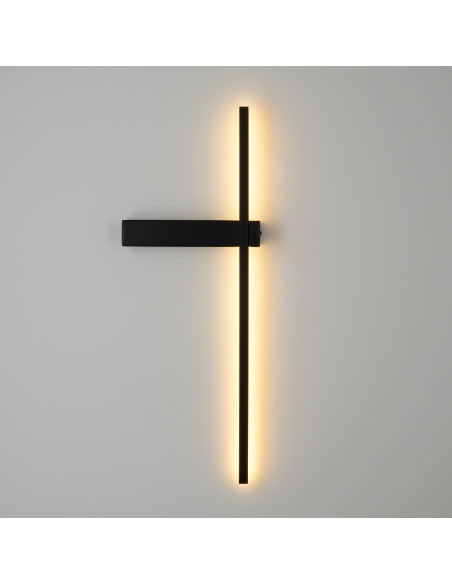 Kinkiet LED SOUL w kolorze czarnym - nowoczesne oświetlenie minimalistyczne do sypialni i salonu