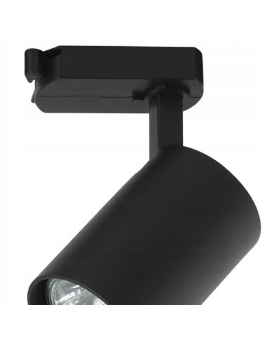 Reflektor Tuka Track Nero - elegancka lampa sufitowa, regulowane oświetlenie, czarna, GU10, minimalistyczny design do kuchni
