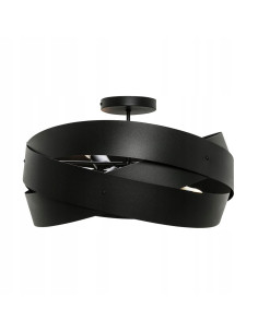Lampa sufitowa TORNADO 3-punktowa E27 w czarnym, nowoczesnym designie – idealna do każdego wnętrza