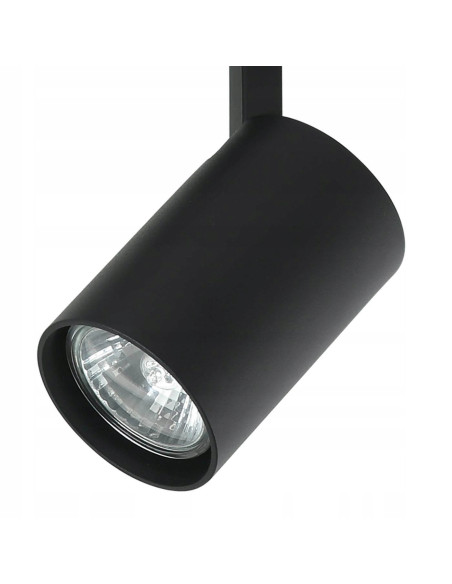 Reflektor Tuka Track Nero - elegancka lampa sufitowa, regulowane oświetlenie, czarna, GU10, minimalistyczny design do kuchni