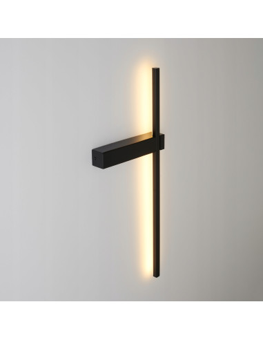 Kinkiet LED SOUL w kolorze czarnym - nowoczesne oświetlenie minimalistyczne do sypialni i salonu