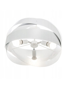 Nowoczesna lampa sufitowa TORNADO E27 - elegancki plafon w białym kolorze do biura i wnętrz mieszkalnych. 2