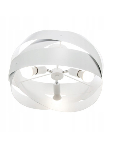 Nowoczesna lampa sufitowa TORNADO E27 - elegancki plafon w białym kolorze do biura i wnętrz mieszkalnych.