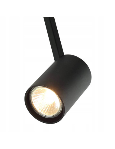 Spot sufitowy Tuka Nero L - cylindryczny w czerni, nowoczesne oświetlenie do wysokich wnętrz, Orlicki Design