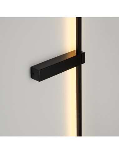 Kinkiet LED SOUL - minimalistyczne oświetlenie nad lustro w czarnym metalu, energooszczędne, nowoczesne wnętrza.