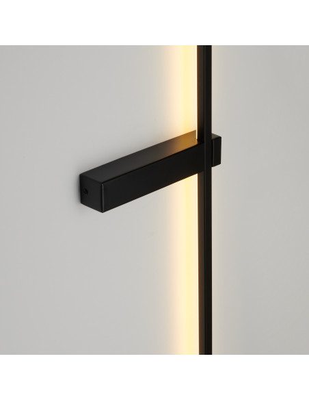 Kinkiet LED SOUL - minimalistyczne oświetlenie nad lustro w czarnym metalu, energooszczędne, nowoczesne wnętrza.