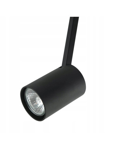 Spot sufitowy Tuka Nero L - cylindryczny w czerni, nowoczesne oświetlenie do wysokich wnętrz, Orlicki Design