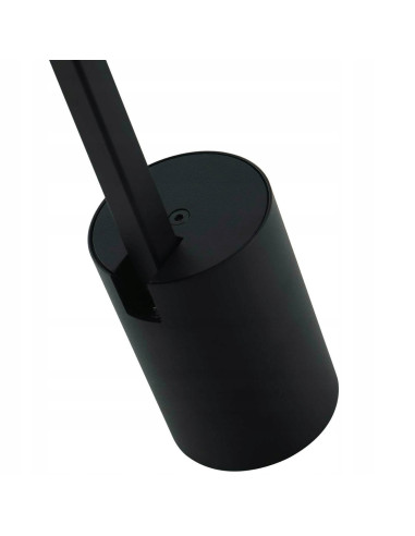 Spot sufitowy Tuka Nero L - cylindryczny w czerni, nowoczesne oświetlenie do wysokich wnętrz, Orlicki Design