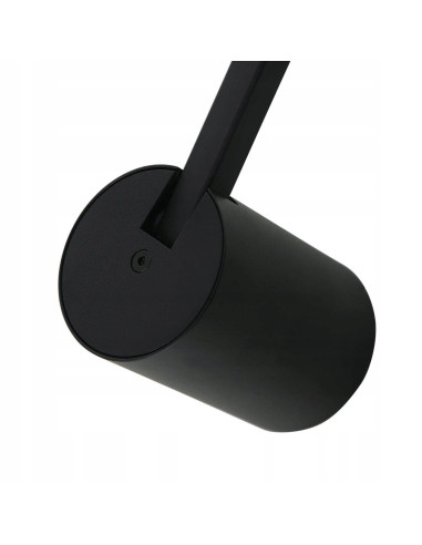 Spot sufitowy Tuka Nero L - cylindryczny w czerni, nowoczesne oświetlenie do wysokich wnętrz, Orlicki Design