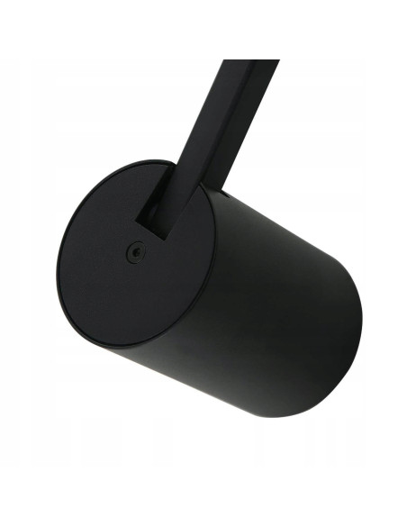 Spot sufitowy Tuka Nero L - cylindryczny w czerni, nowoczesne oświetlenie do wysokich wnętrz, Orlicki Design