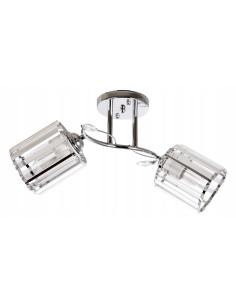 Elegancki kinkiet VENTI® w srebrnym wykończeniu - podwójne oświetlenie do nowoczesnych i klasycznych wnętrz