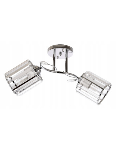 Elegancki kinkiet VENTI® w srebrnym wykończeniu - podwójne oświetlenie do nowoczesnych i klasycznych wnętrz