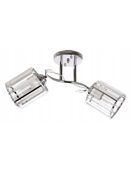 Elegancki kinkiet VENTI® w srebrnym wykończeniu - podwójne oświetlenie do nowoczesnych i klasycznych wnętrz