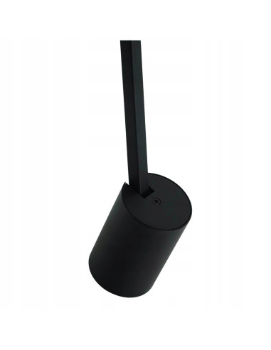 Spot sufitowy Tuka Nero L - cylindryczny w czerni, nowoczesne oświetlenie do wysokich wnętrz, Orlicki Design