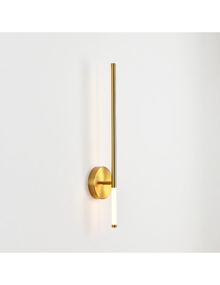 Nowoczesny kinkiet LED FRESCO w kolorze złotym 95 cm - elegancka lampa ścienna do sypialni i wnętrz.