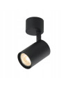 Reflektor sufitowy Tuka Nero - nowoczesna czarna lampa z regulowaną tubą do kuchni i salonu, aluminium 8W GU10