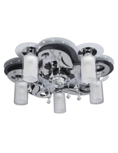 Kryształowa plafoniera kwiatowa Venti – nowoczesne oświetlenie do salonu i sypialni z regulacją kolorów światła