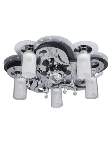 Kryształowa plafoniera kwiatowa Venti – nowoczesne oświetlenie do salonu i sypialni z regulacją kolorów światła