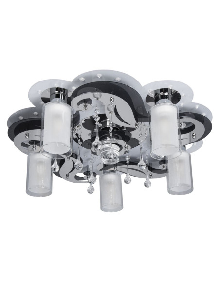 Kryształowa plafoniera kwiatowa Venti – nowoczesne oświetlenie do salonu i sypialni z regulacją kolorów światła