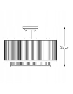 Lampa sufitowa SERGIO - elegancki kryształowy plafon w srebrze, 5-punktowy, idealny do nowoczesnych wnętrz. 2