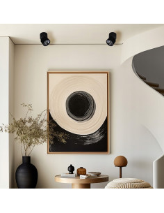 Plafon LED Brema z regulacją światła, nowoczesny design, czarny, idealny do salonu, biura i kuchni, wysoka jakość. 2